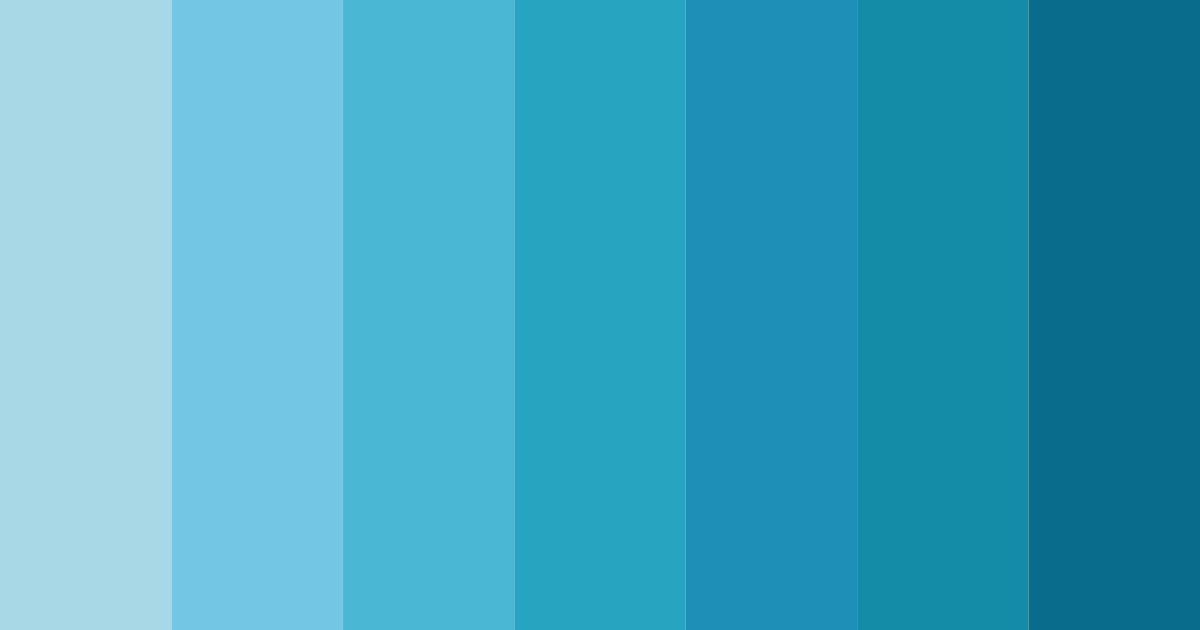 Download cool blue color palette PNG image (landscape)