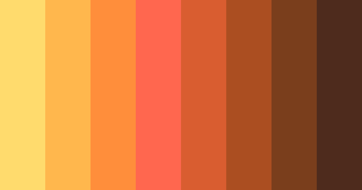 Download autumn orange color palette PNG image (landscape)