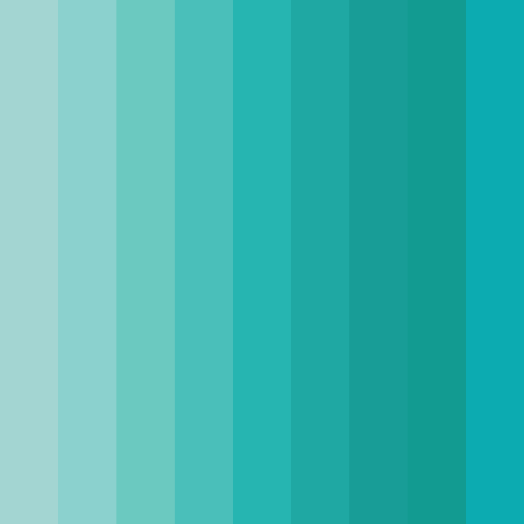Download turquoise sea color palette PNG image (square)