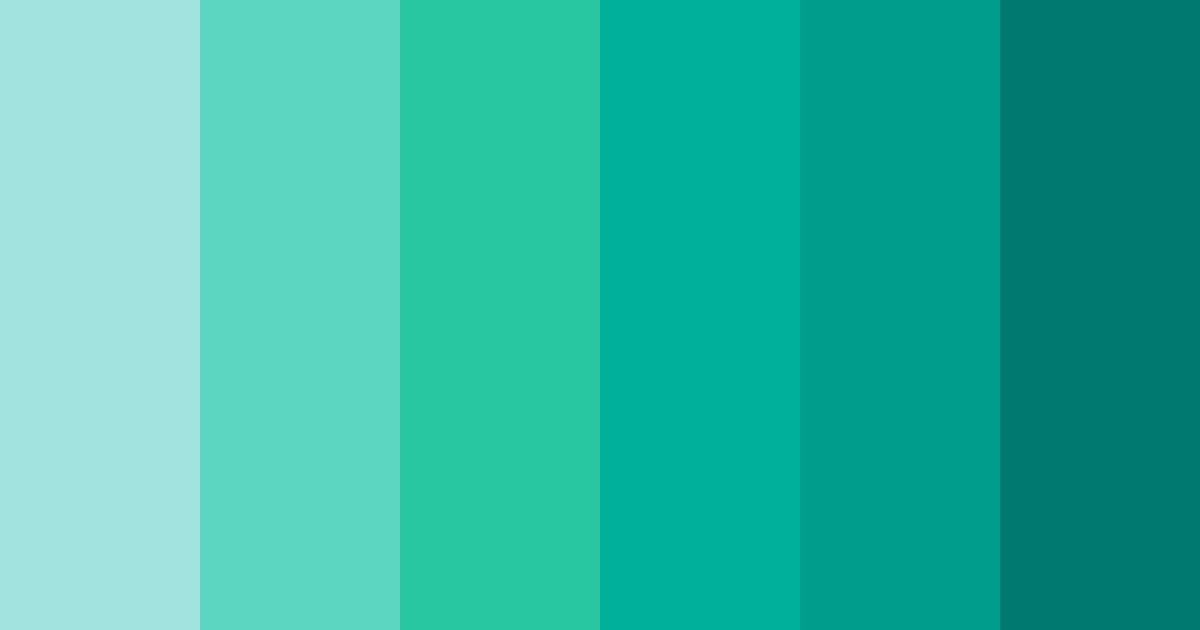 Download tropical teal serenity color palette PNG image (landscape)