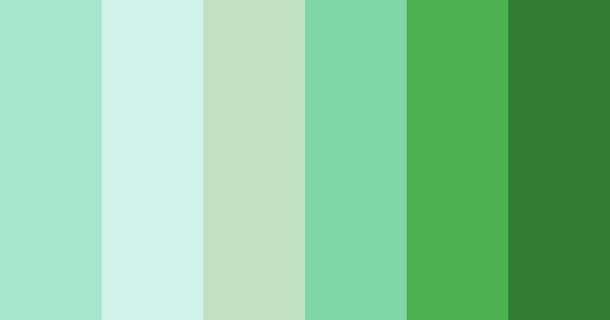 Download medium green shades color palette PNG image (landscape)