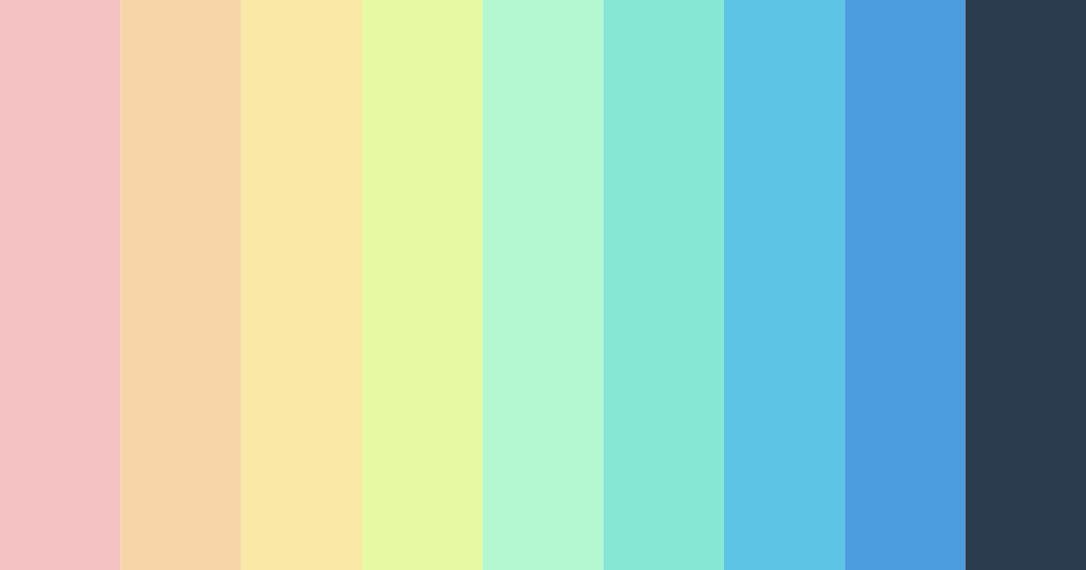 Download colorful blue color palette PNG image (landscape)