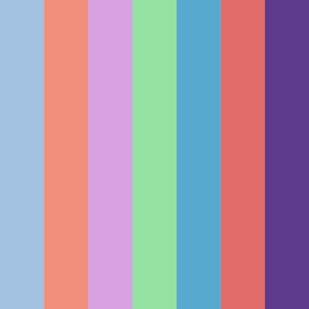 Download colorful dreamscape color palette PNG image (square)