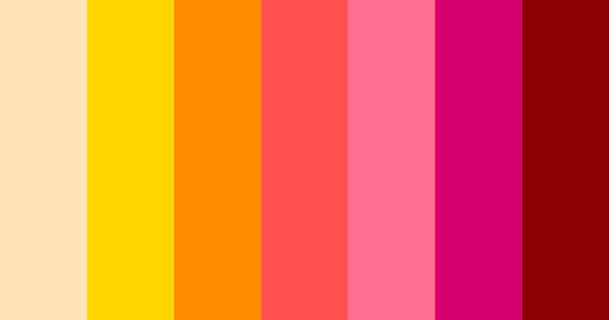 Download warm orange sunset color palette PNG image (landscape)