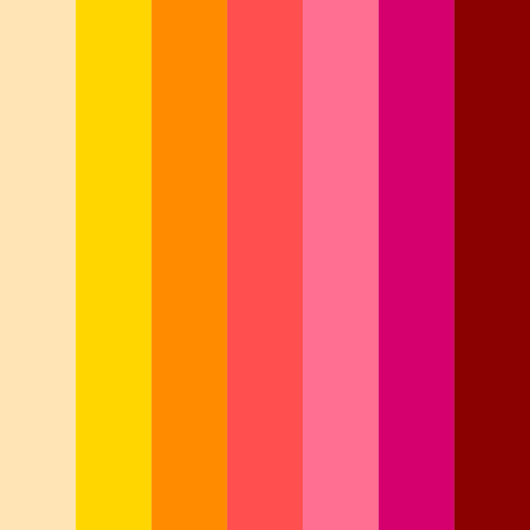 Download warm orange sunset color palette PNG image (square)