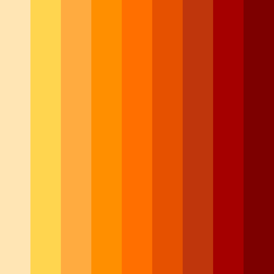 Download warm orange sunrise color palette PNG image (square)