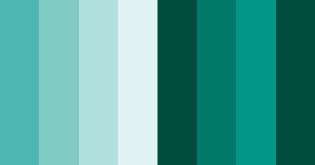 Download teal tranquility color palette PNG image (landscape)