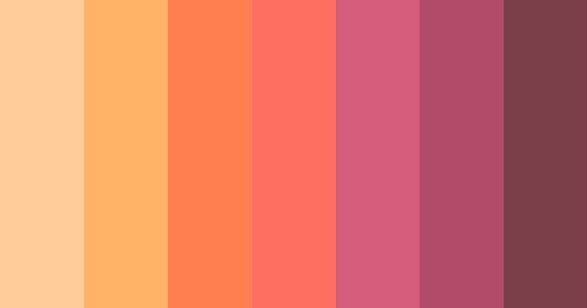 Download peachy rose color palette PNG image (landscape)