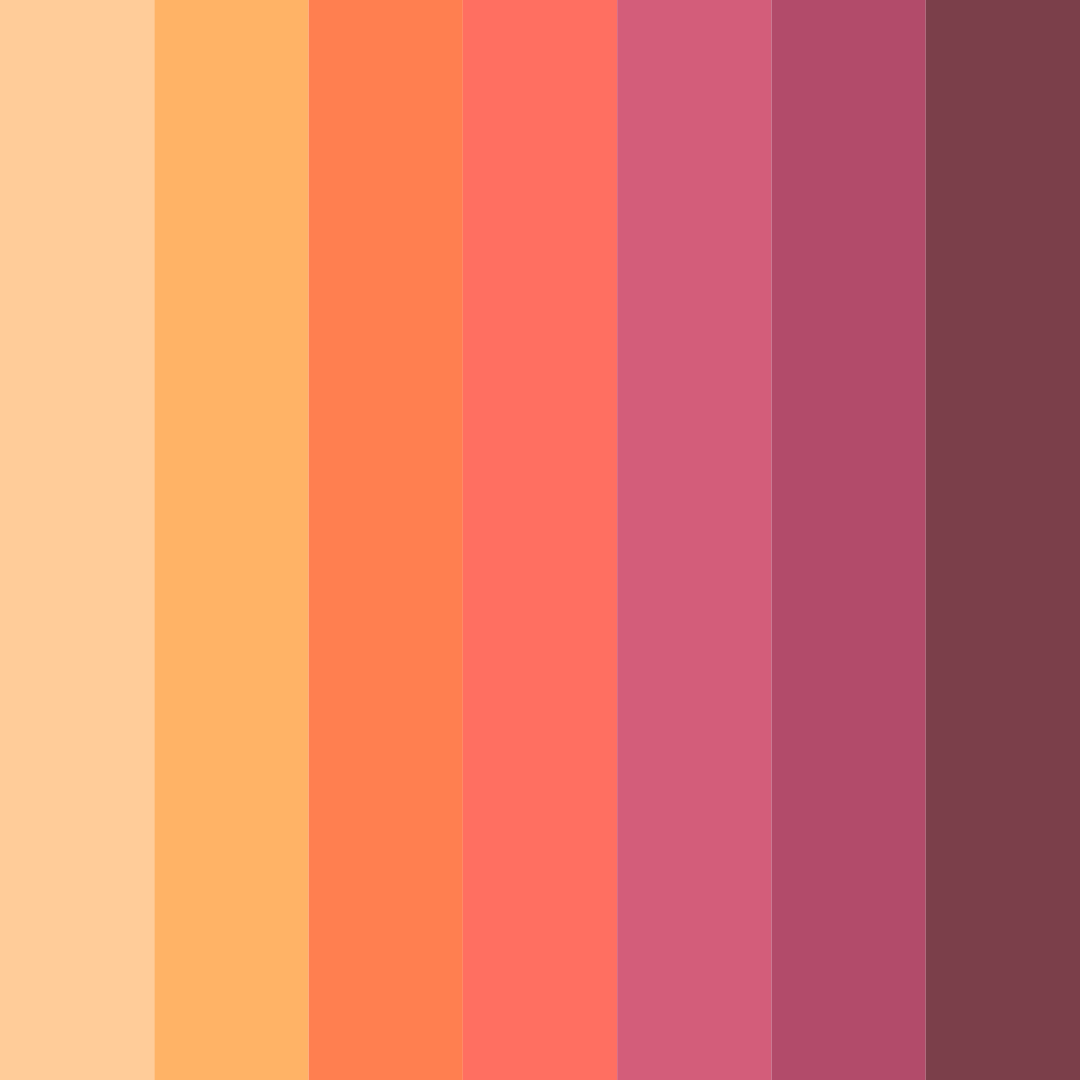 Download peachy rose color palette PNG image (square)