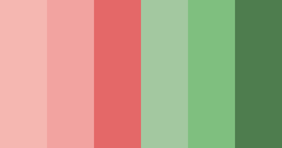 Download red to green shades color palette PNG image (landscape)