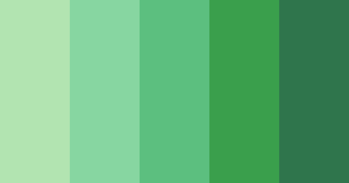 Download shades of green creativity color palette PNG image (landscape)