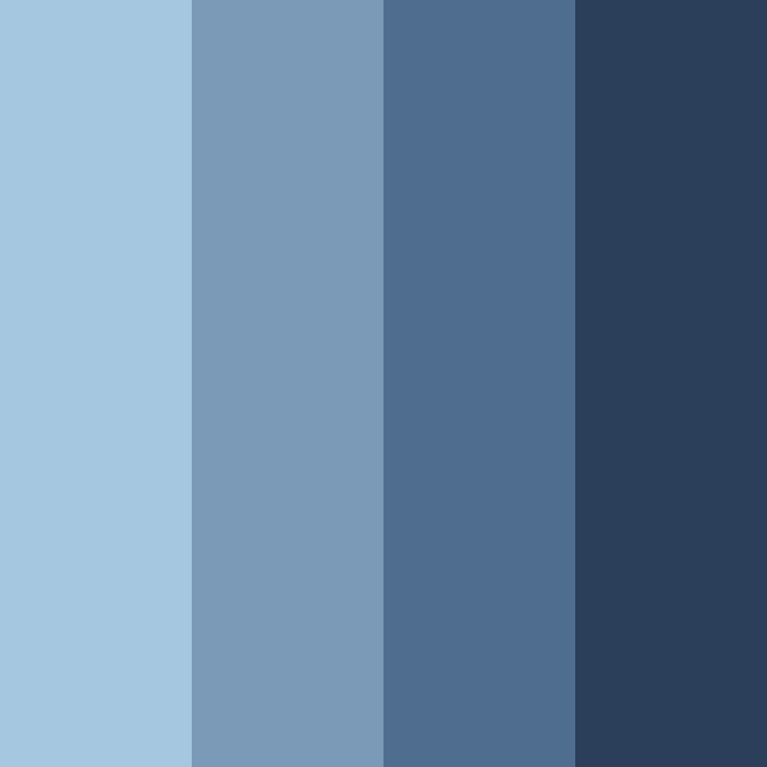 Download dark blue shades color palette PNG image (square)