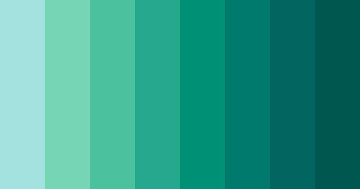 Download aqua verdant harmony color palette PNG image (landscape)