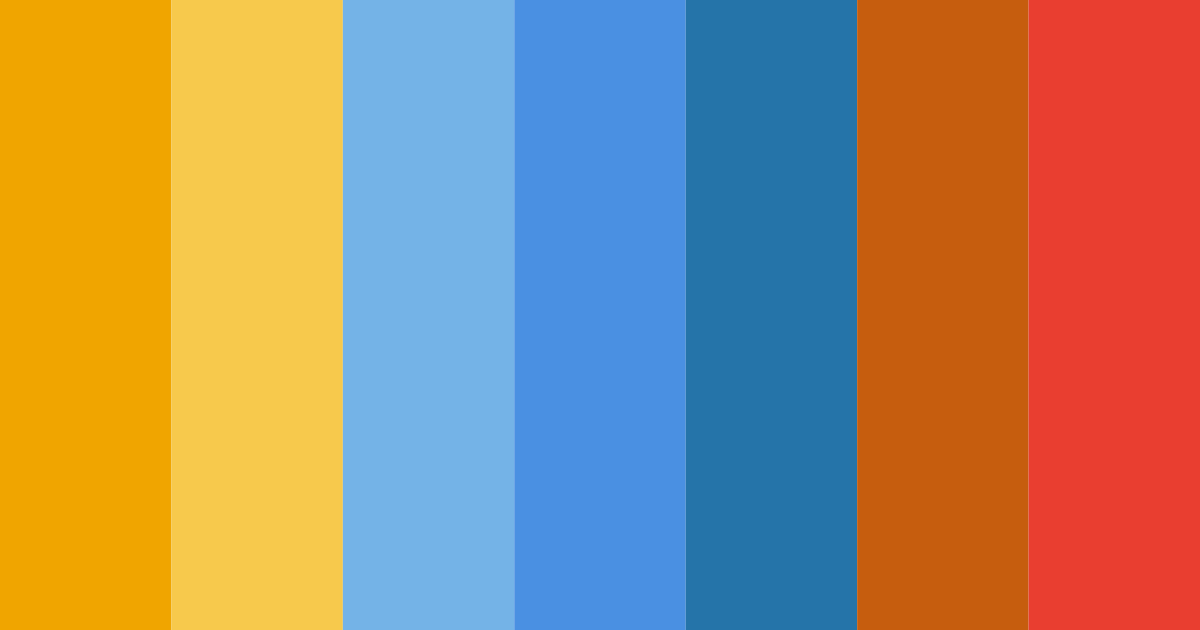 Download blue orange burst color palette PNG image (landscape)