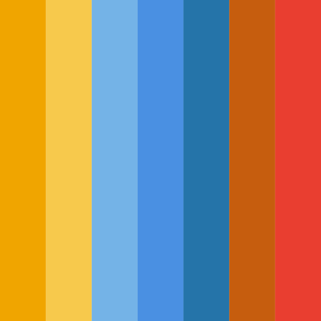 Download blue orange burst color palette PNG image (square)