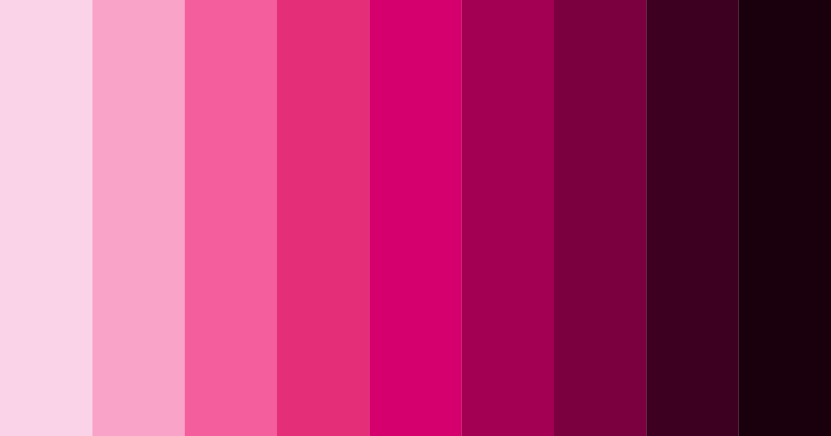 Download bright pink color palette PNG image (landscape)