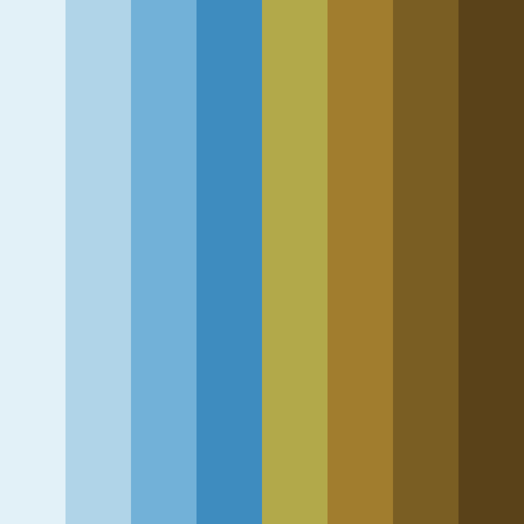 Download blue gold color palette PNG image (square)