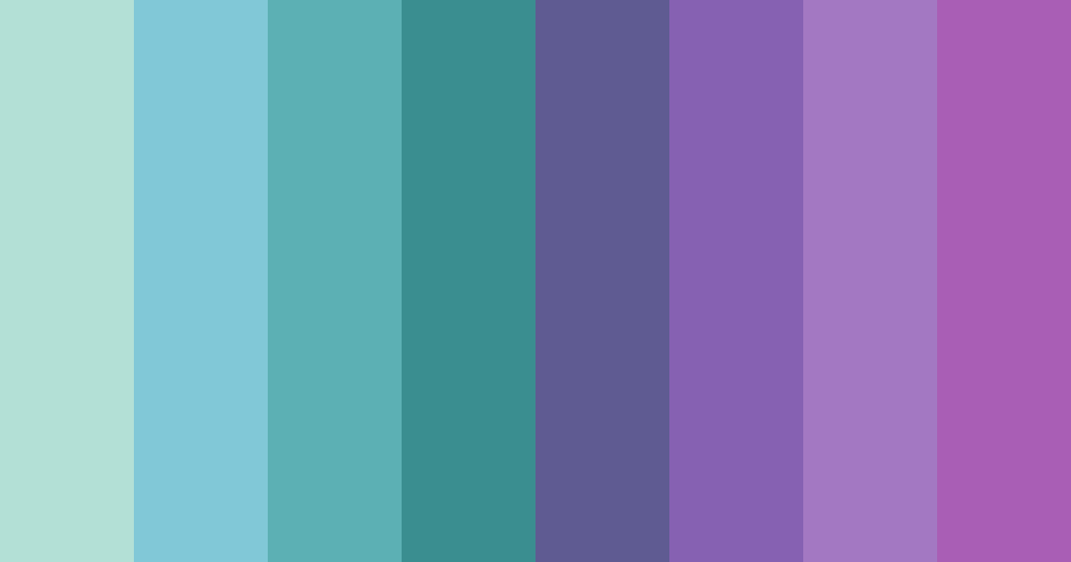 Download blue green purple dream color palette PNG image (landscape)