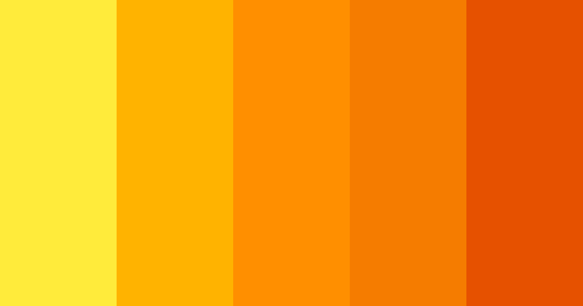 Download shades of yellow color palette PNG image (landscape)