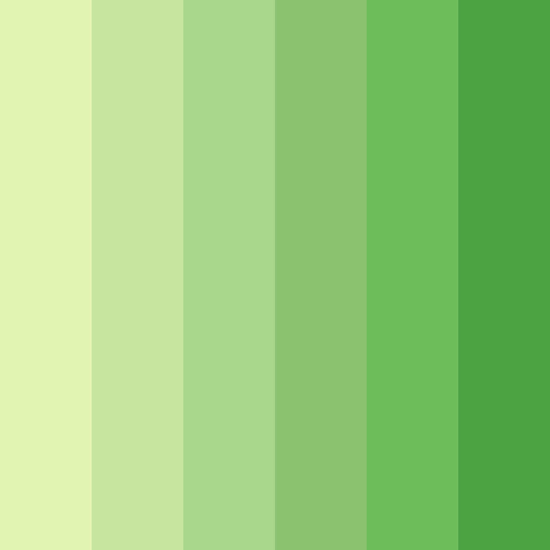 Download verdant whispers color palette PNG image (square)
