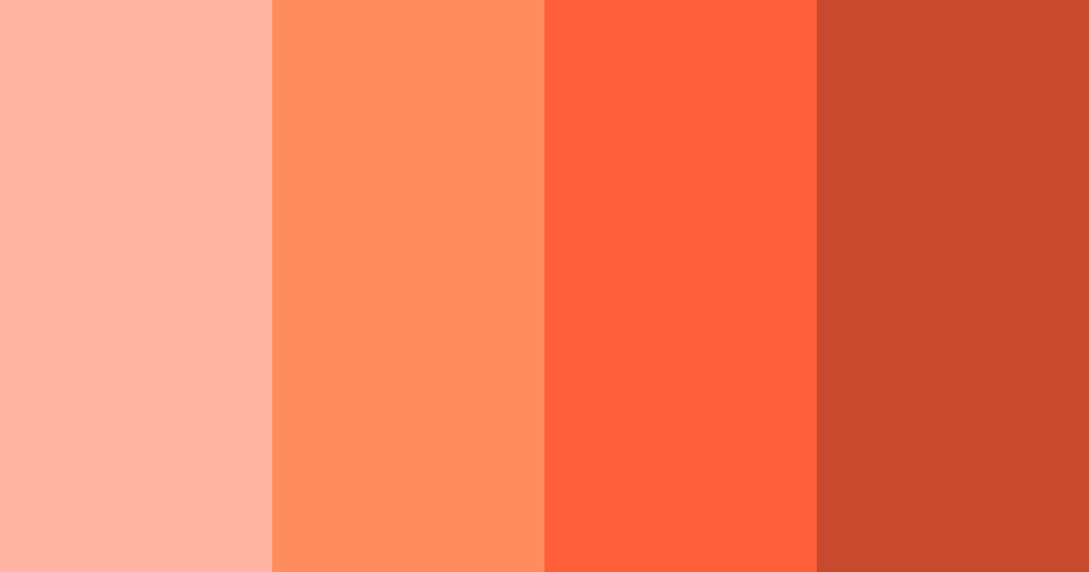 Download warm red orange color palette PNG image (landscape)