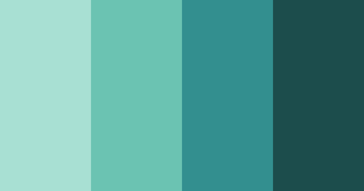 Download teal tranquility color palette PNG image (landscape)