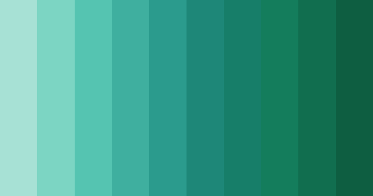 Download shades of bluegreen color palette PNG image (landscape)