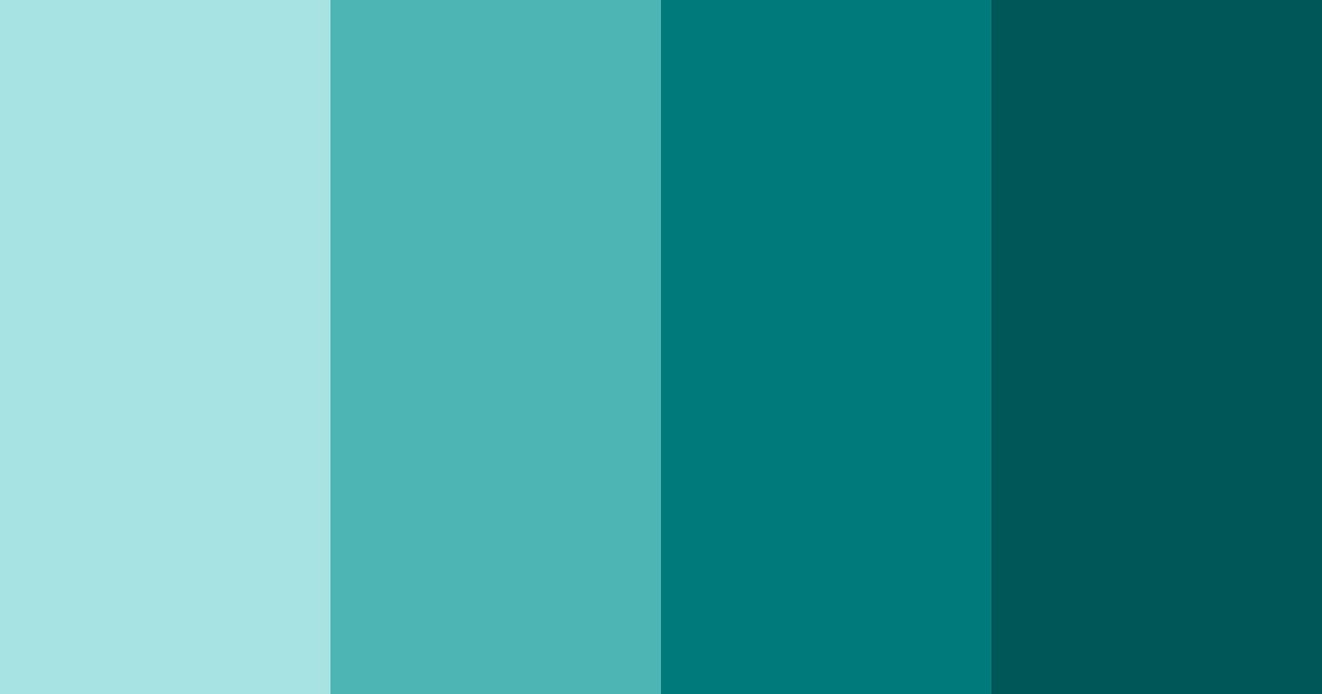 Download teal treasures color palette PNG image (landscape)