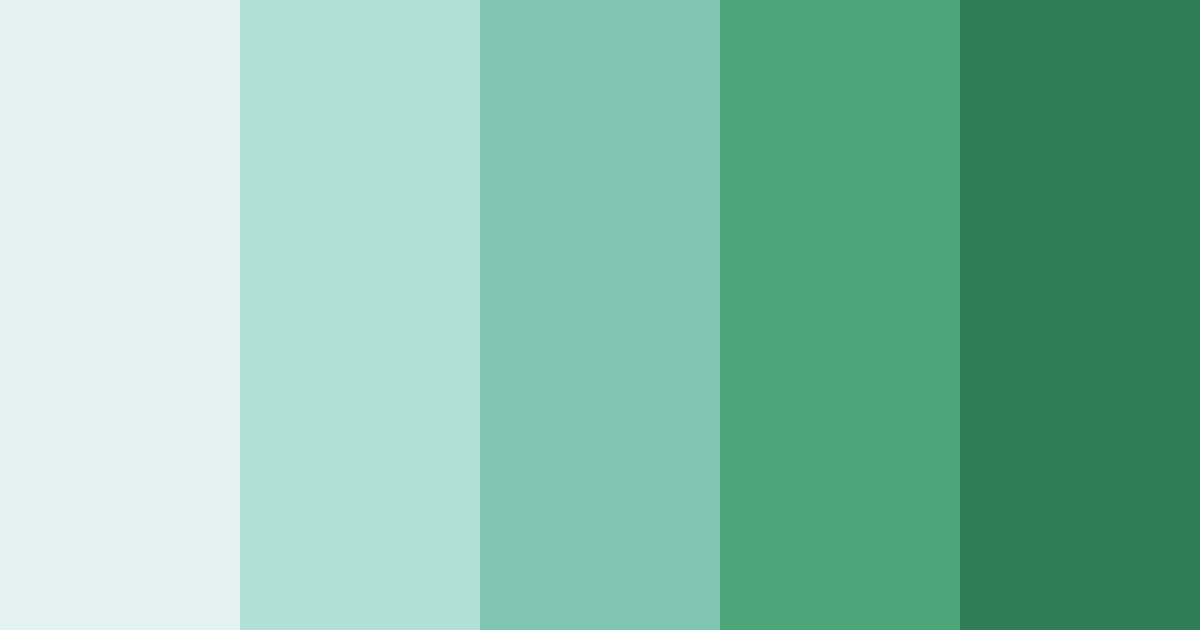 Download teal garden color palette PNG image (landscape)