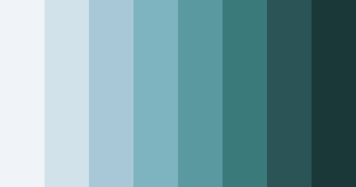Download cool winter teal color palette PNG image (landscape)