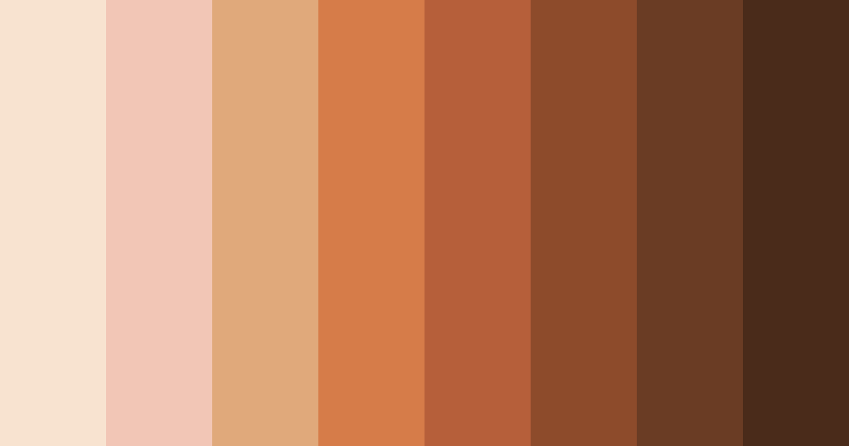 Download brown chocolate color palette PNG image (landscape)