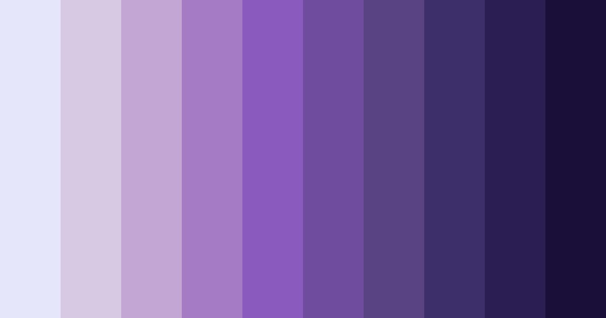 Download shades of lavender color palette PNG image (landscape)