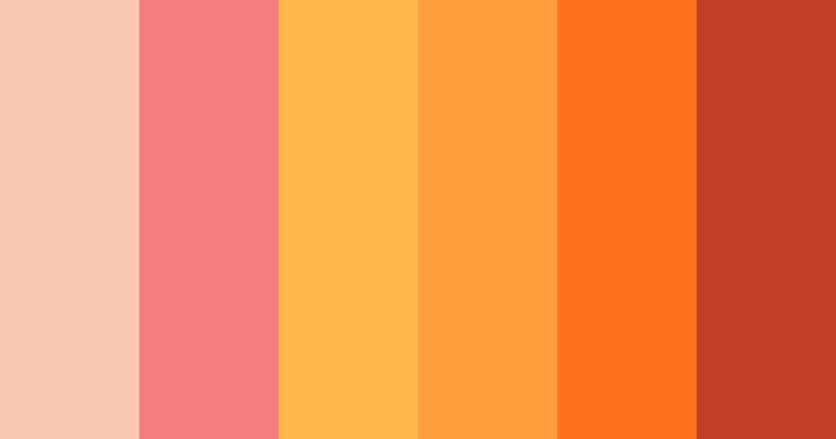 Download sunset orange color palette PNG image (landscape)