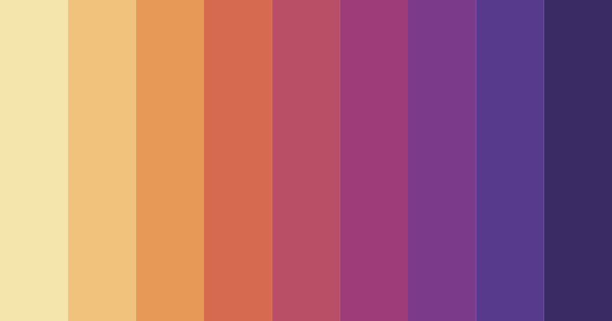 Download shades of yellow and purple color palette PNG image (landscape)
