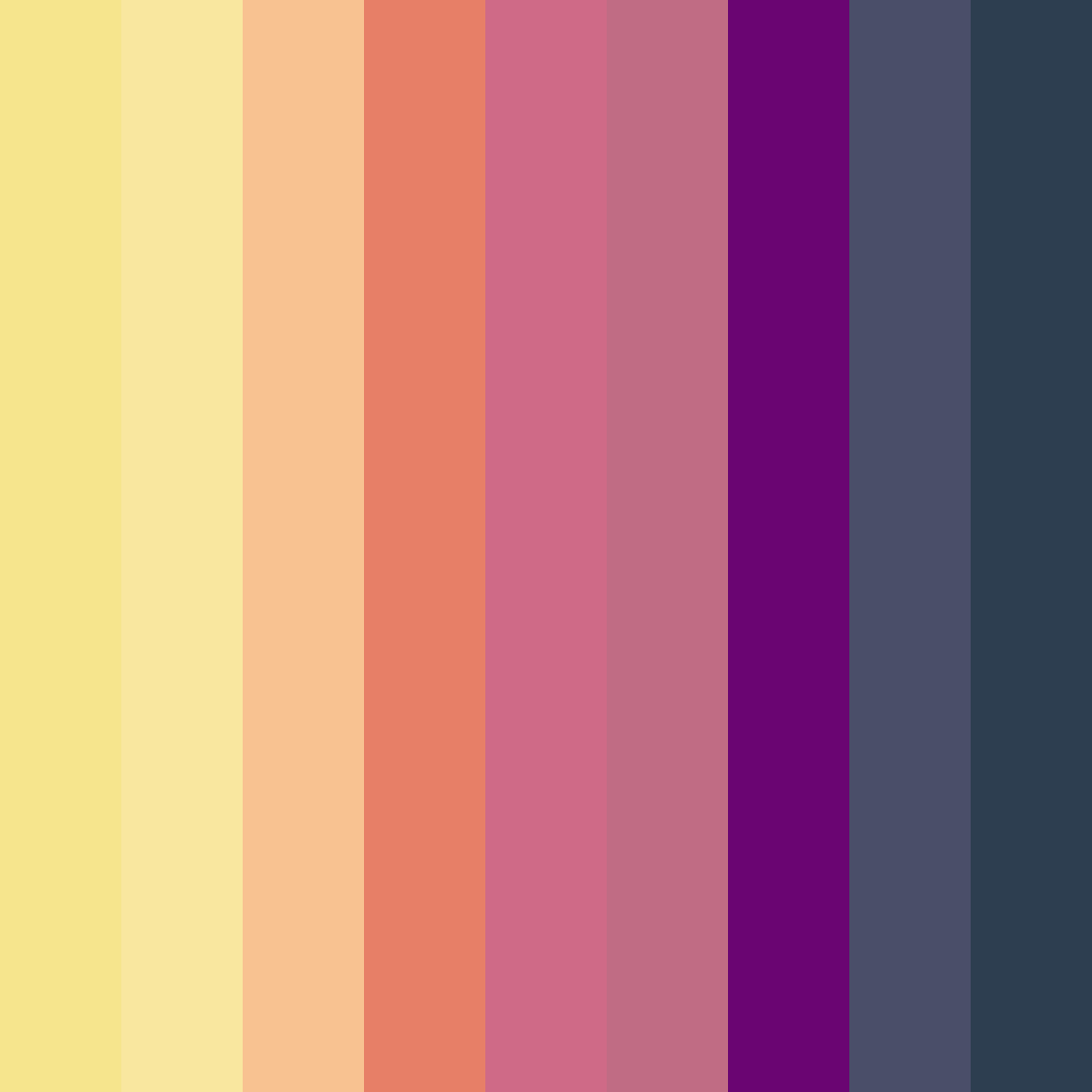 Download whimsical dusk color palette PNG image (square)