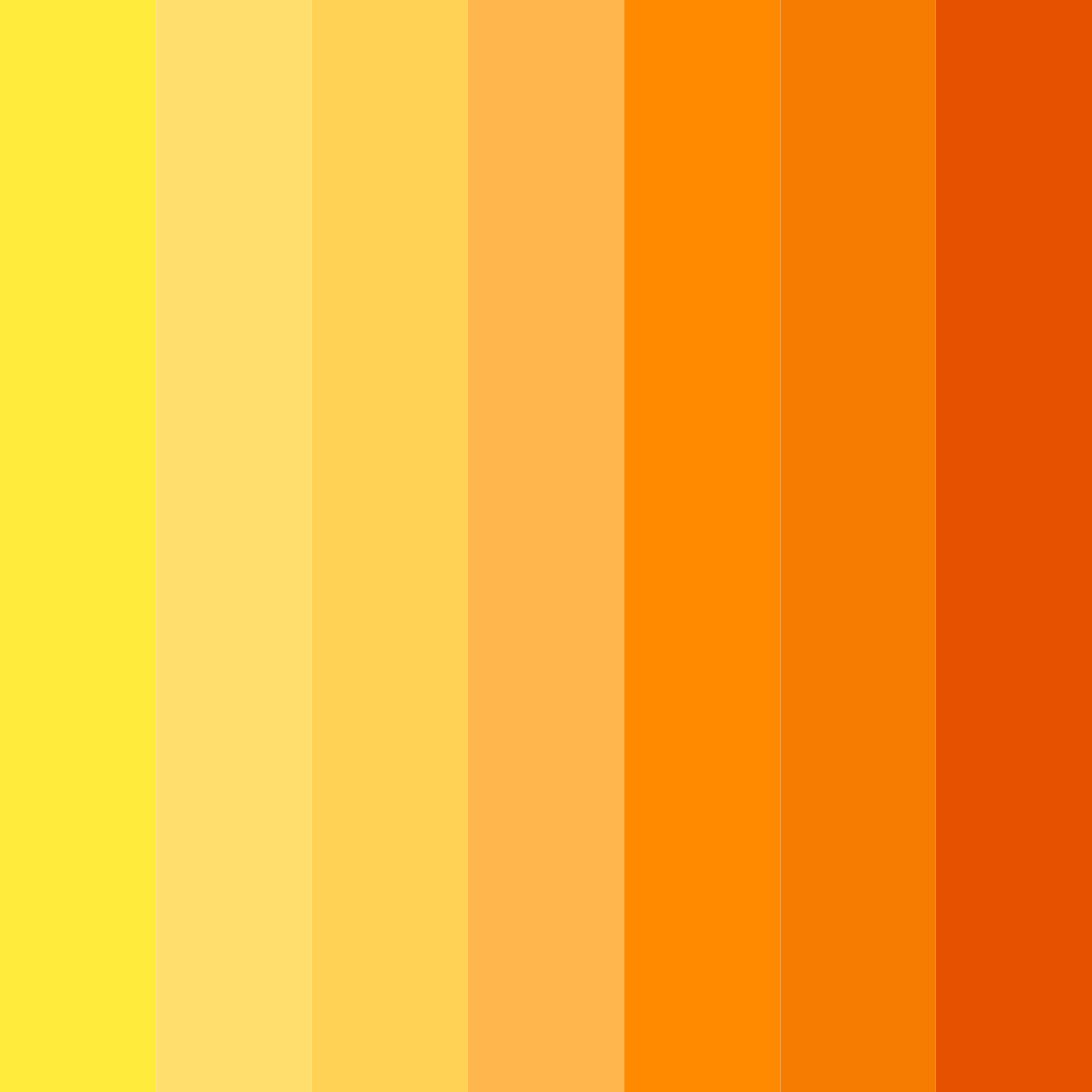Download orange sunshine color palette PNG image (square)