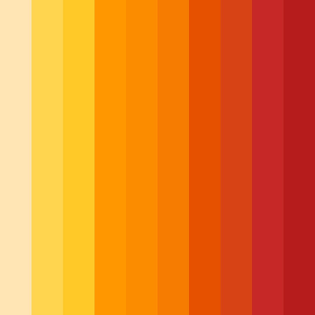 Download tropical sunset blaze color palette PNG image (square)