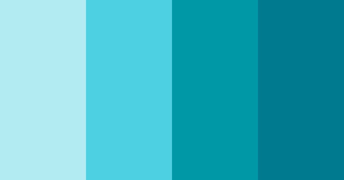 Download aqua serenity color palette PNG image (landscape)