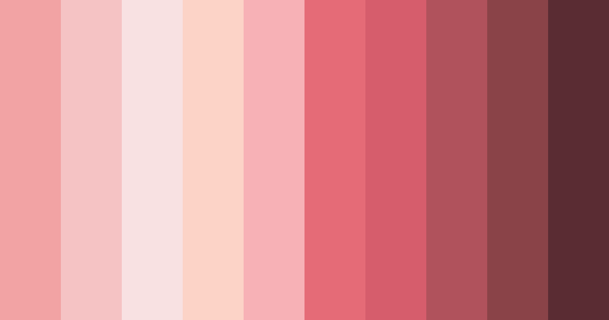 Download shades of red color palette PNG image (landscape)