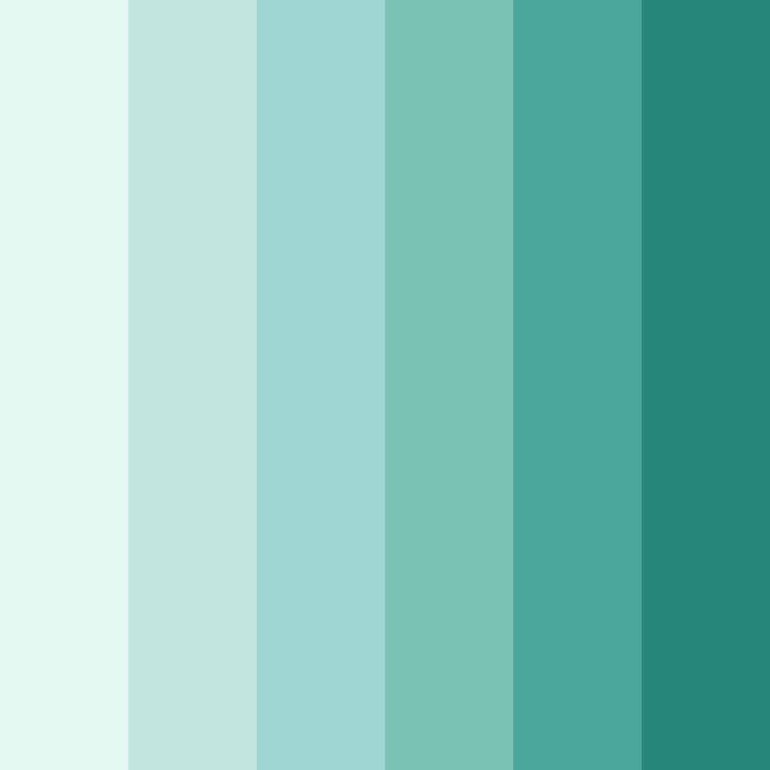 Download teal tides color palette PNG image (square)