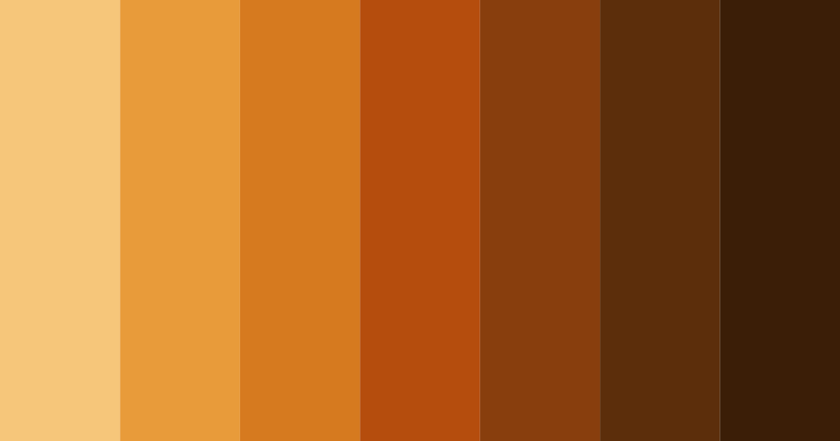 Download amber shades color palette PNG image (landscape)