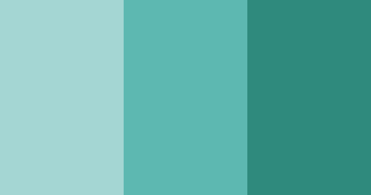 Download teal shades color palette PNG image (landscape)