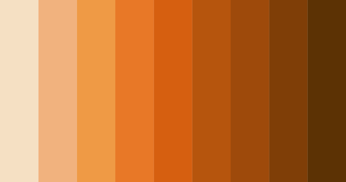 Download orange cat shades color palette PNG image (landscape)