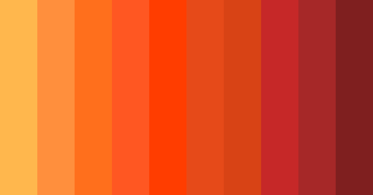 Download fiery orange color palette PNG image (landscape)