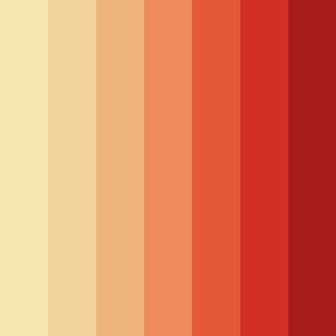 Download warm red color palette PNG image (square)