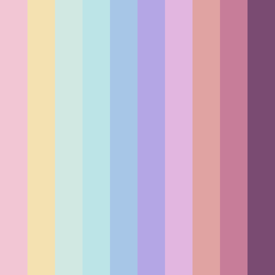 Download whimsical pastel dreams color palette PNG image (square)