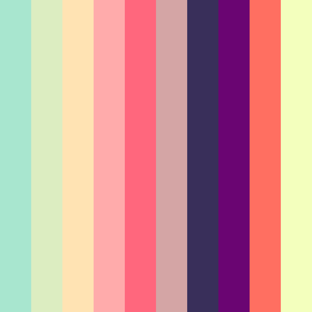 Download tropical teal color palette PNG image (square)