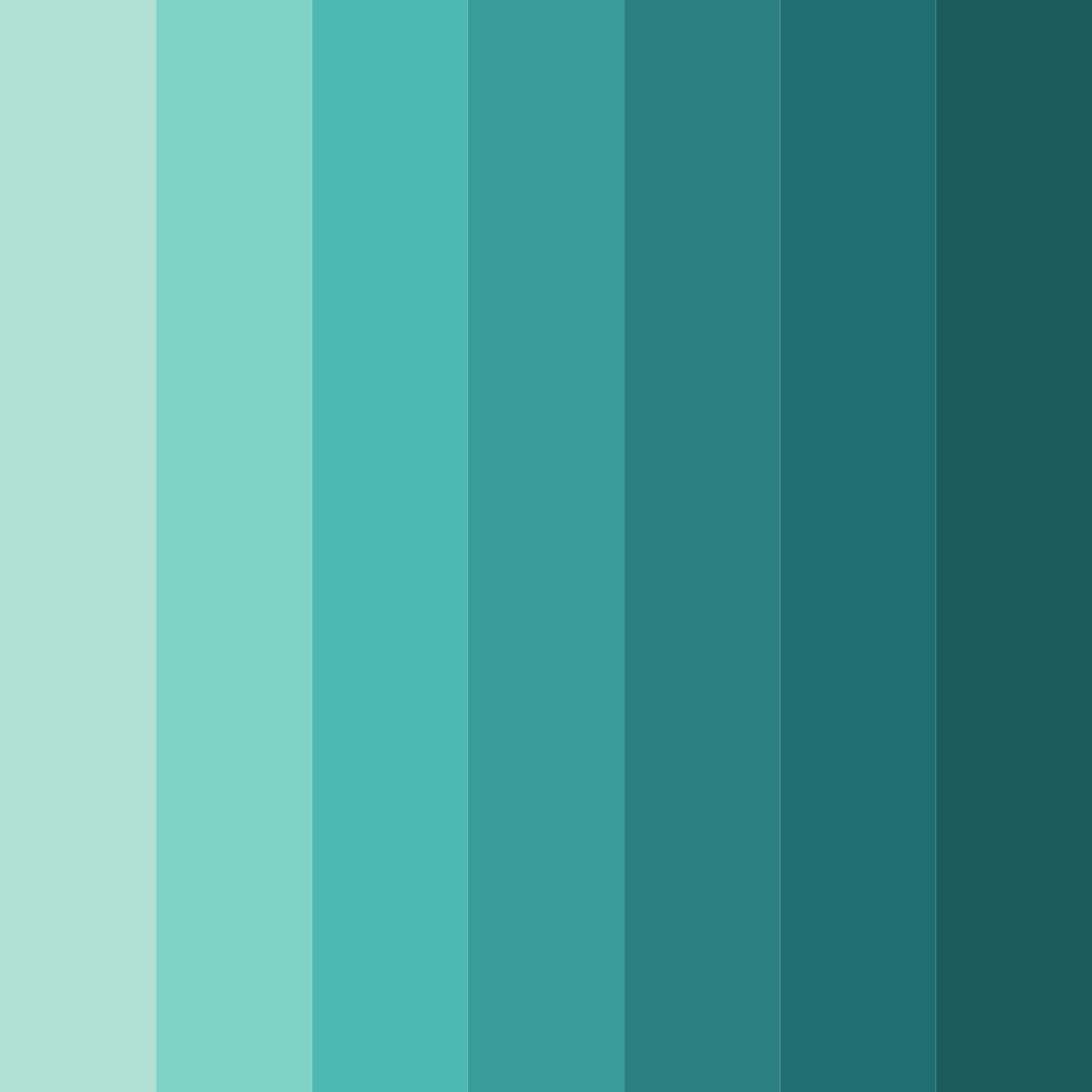 Download teal seashore color palette PNG image (square)
