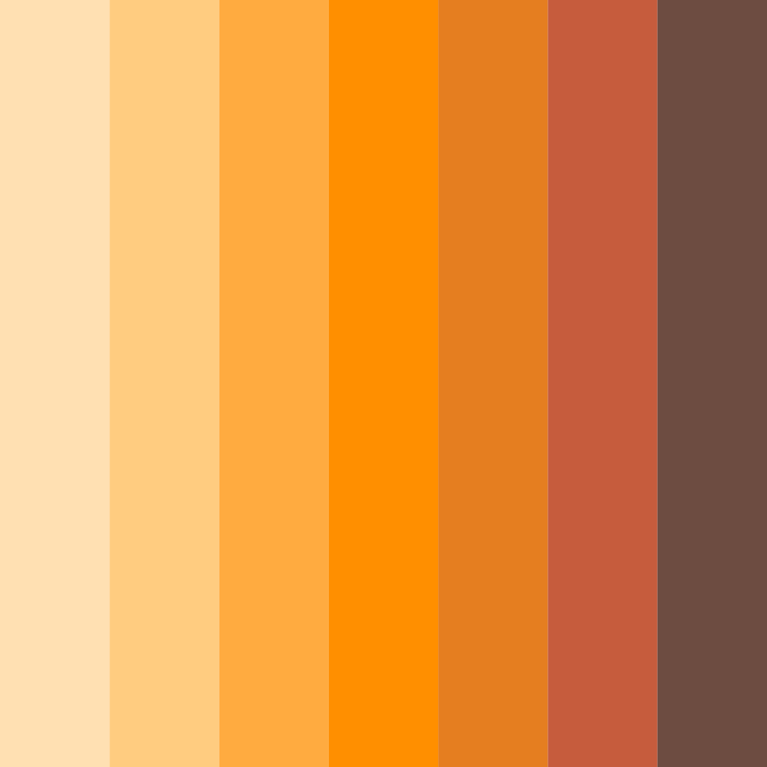 Download peach cream shades color palette PNG image (square)