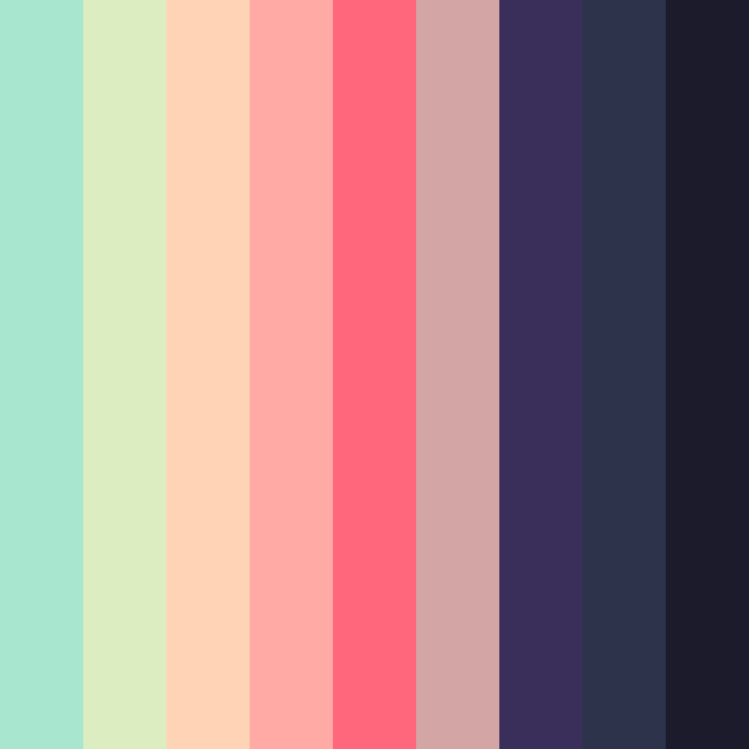 Download contrasting green color palette PNG image (square)